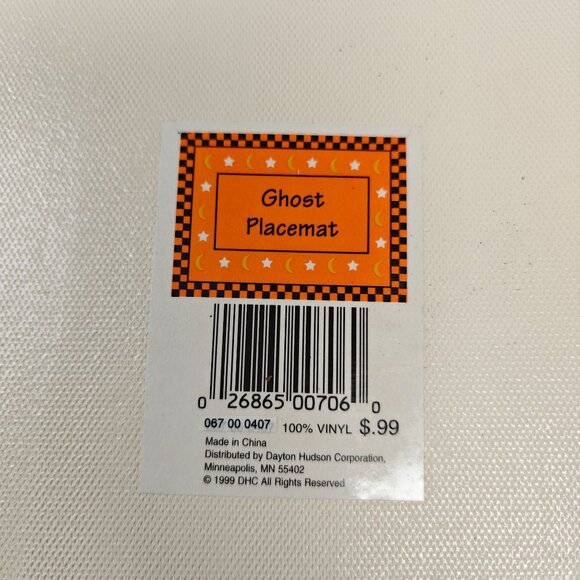 Set Of 4 Vintage Halloween Ghost Placemats Unused - Picture 4 of 5